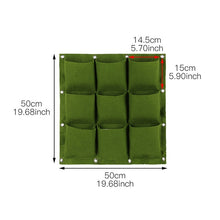 Load image into Gallery viewer, Wall Hanging Planting Bags 4/12/18/36/64Pockets Green Grow Bag Planter Vertical Garden Vegetable Living Garden Bag Home Supplies
